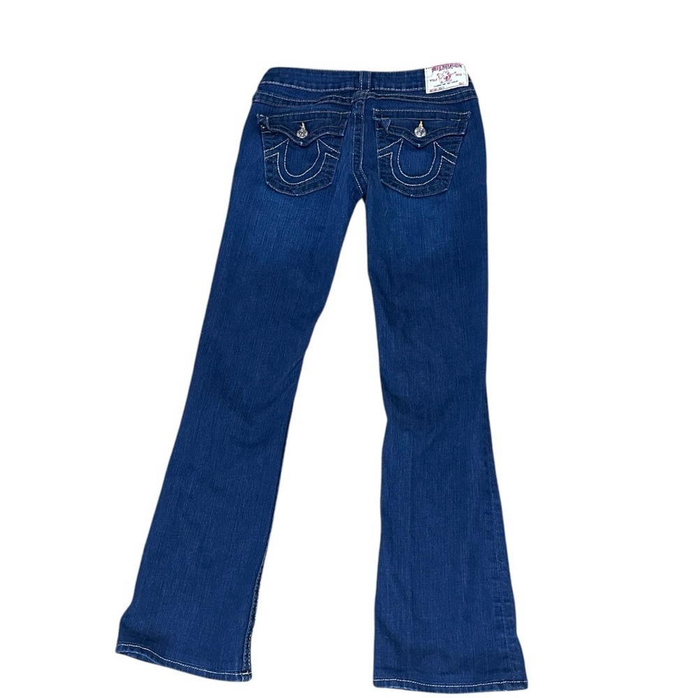 True Religion Dark Wash Boot Cut Denim Blue Jeans Size 27